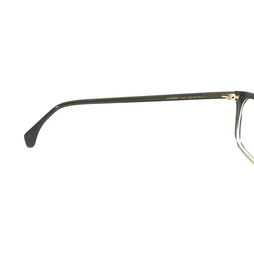 Gucci Eyeglasses Frames GG0553O 008 Dark Gray Fade Rectangle Full Rim 56-16-145